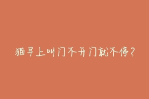 猫早上叫门不开门就不停?