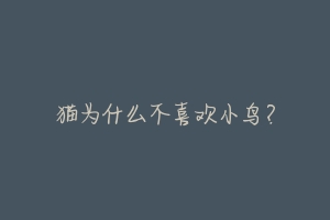猫为什么不喜欢小鸟?