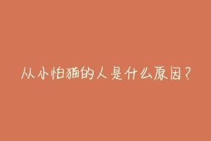 从小怕猫的人是什么原因?