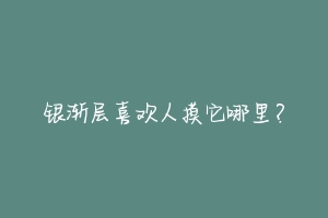 银渐层喜欢人摸它哪里？