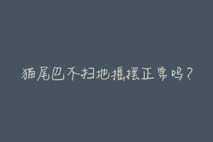 猫尾巴不扫地摇摆正常吗？