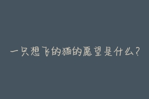 一只想飞的猫的愿望是什么?