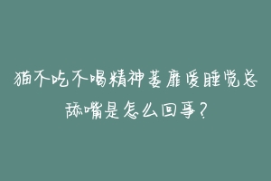 猫不吃不喝精神萎靡爱睡觉总舔嘴是怎么回事?