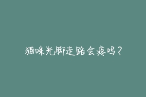 猫咪光脚走路会疼吗?