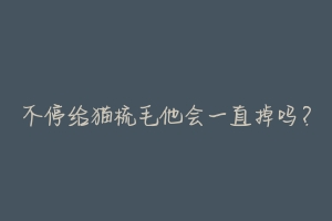 不停给猫梳毛他会一直掉吗？