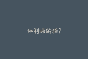 伽利略的猫?