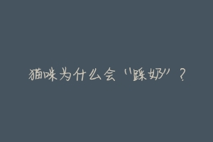 猫咪为什么会“踩奶”?