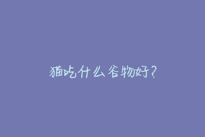 猫吃什么谷物好?