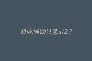 猫咪辅助出装s12?
