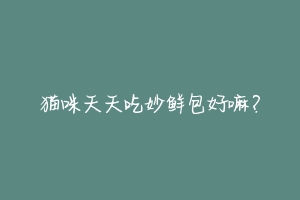 猫咪天天吃妙鲜包好嘛?