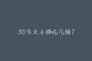 30多天小猫吃几顿?