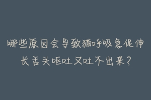 哪些原因会导致猫呼吸急促伸长舌头呕吐又吐不出来?