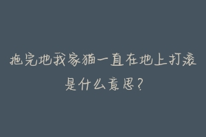 拖完地我家猫一直在地上打滚是什么意思?