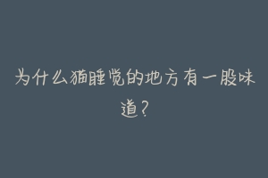 为什么猫睡觉的地方有一股味道?