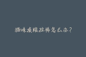 猫咪换粮拉稀怎么办?