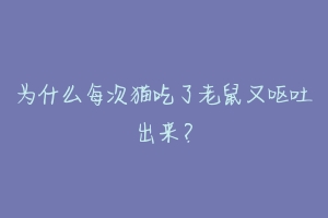 为什么每次猫吃了老鼠又呕吐出来?