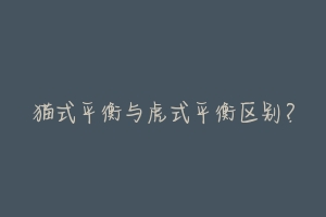 猫式平衡与虎式平衡区别?