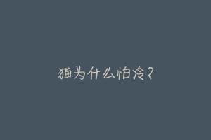 猫为什么怕冷?