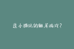 逗小猫玩的触屏游戏?