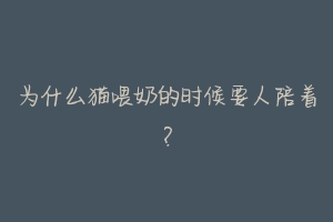 为什么猫喂奶的时候要人陪着?
