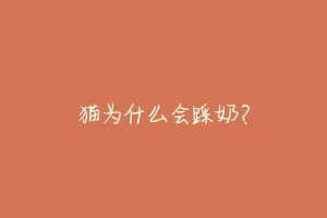 猫为什么会踩奶？