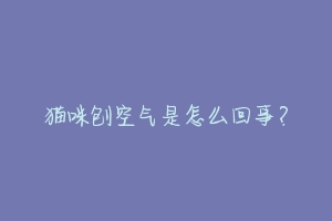 猫咪刨空气是怎么回事?