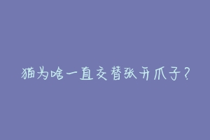 猫为啥一直交替张开爪子?