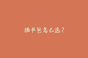 猫书包怎么选?