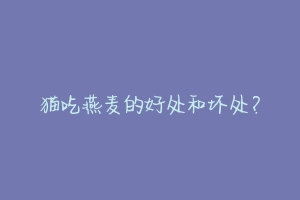 猫吃燕麦的好处和坏处?