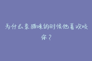为什么亲猫咪的时候他喜欢咬你?