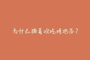 为什么猫喜欢吃烤地瓜?