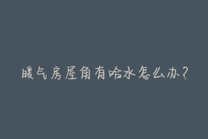 暖气房屋角有哈水怎么办?