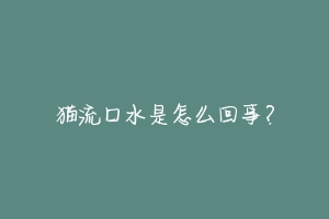 猫流口水是怎么回事?
