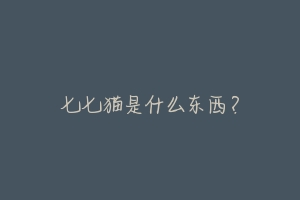 七七猫是什么东西?