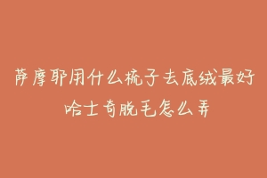 萨摩耶用什么梳子去底绒最好 哈士奇脱毛怎么弄