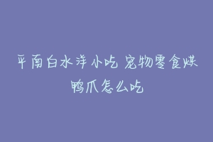 平南白水洋小吃 宠物零食烘鸭爪怎么吃